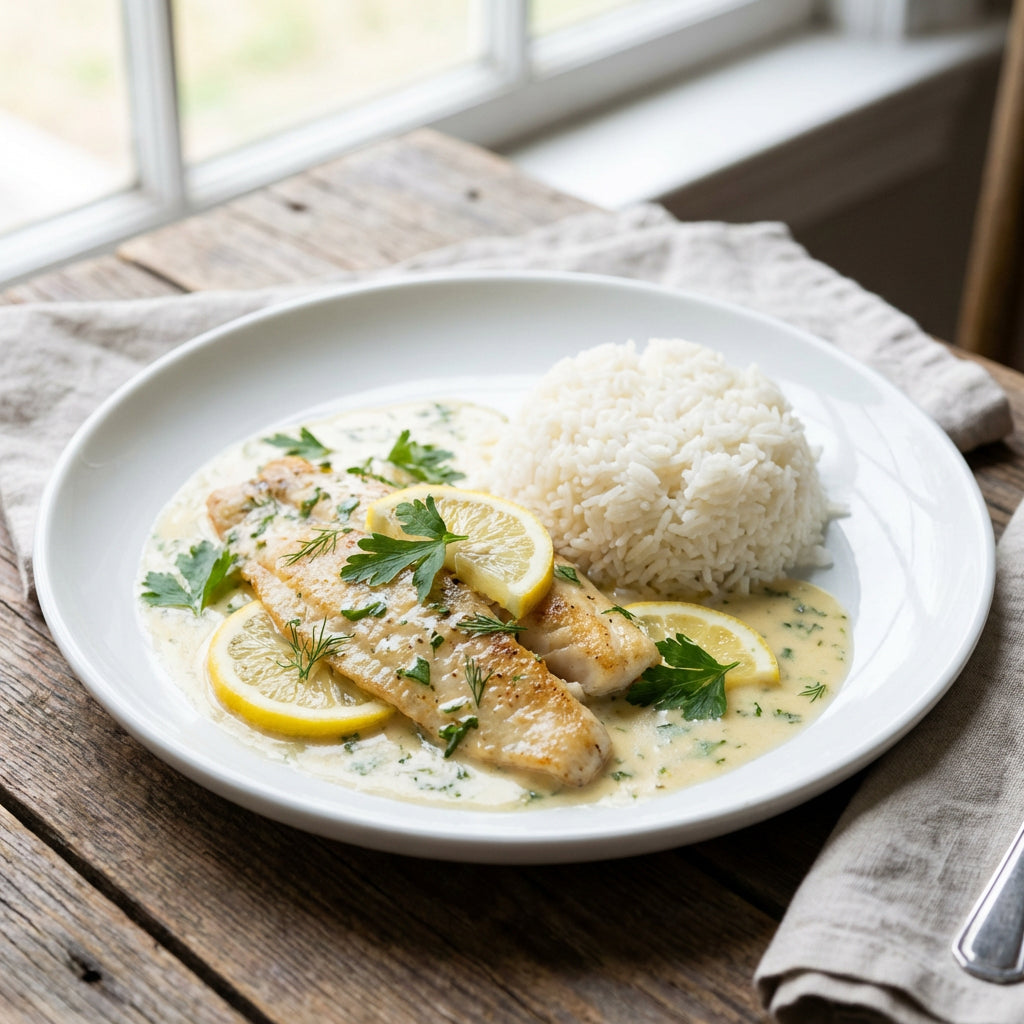Filete de Pescado al Limón y Ajo