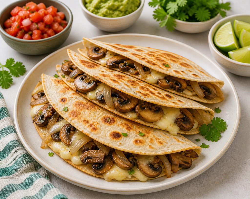 Quesadillas de Champiñones con Queso