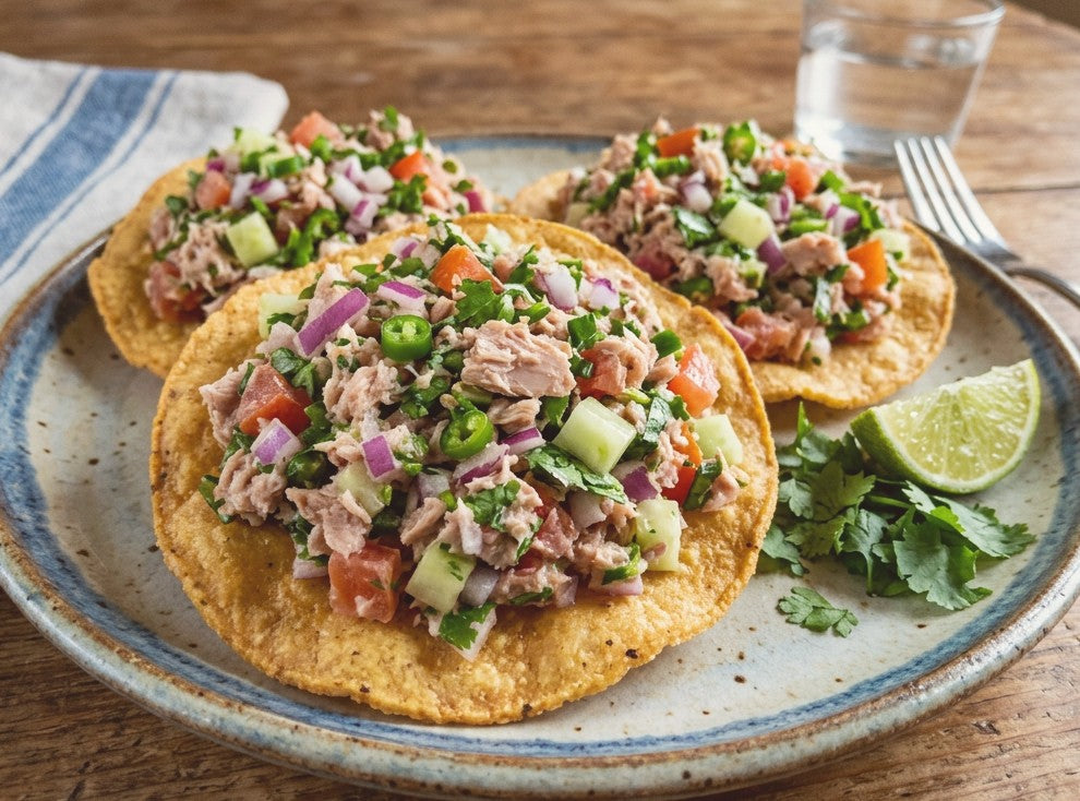 Tostadas de Atún Estilo Ceviche