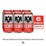 TECATE ORIGINAL SIX 355ML BOT