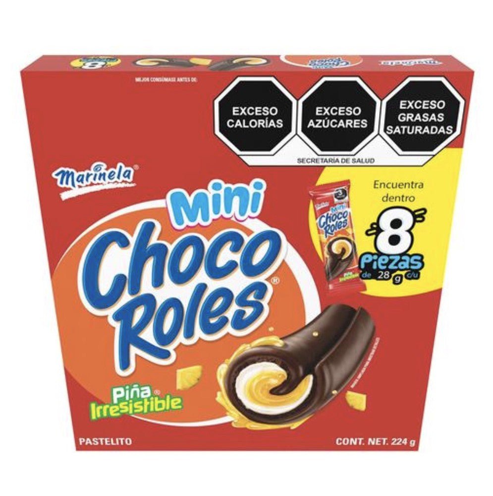MINI CHOCO ROLES MARINELA 8 PZ 28G – Super Mode SA de CV