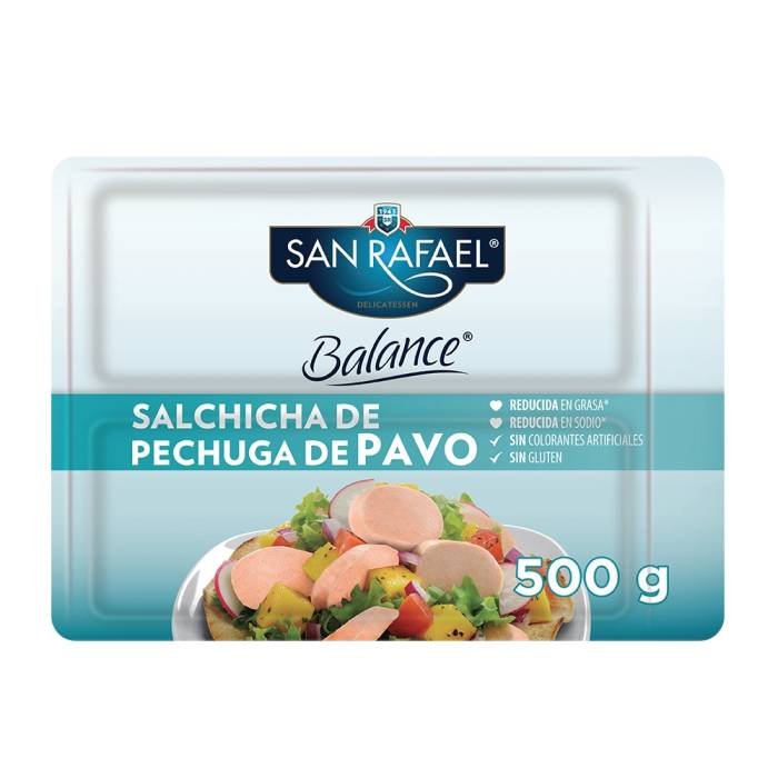 SALCHICHA PECHUGA PAVO 500GR BALANCE
