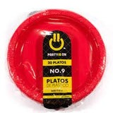 PLATO ROJO #9 C/20 ABASTOTAL