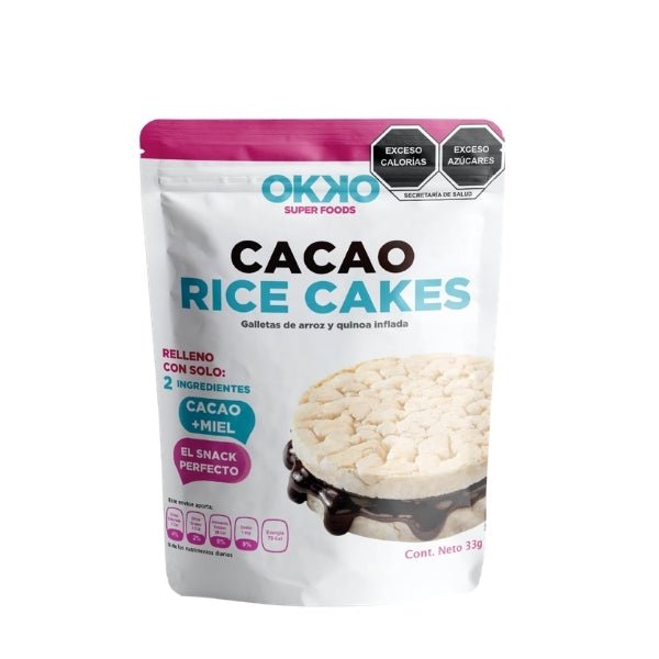 COCOA RICE CAKES 33GR OKKO – Super Mode SA de CV