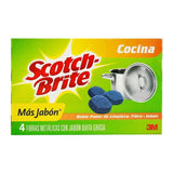 SCOTCH BRITE FIBRA C/JABON C/4